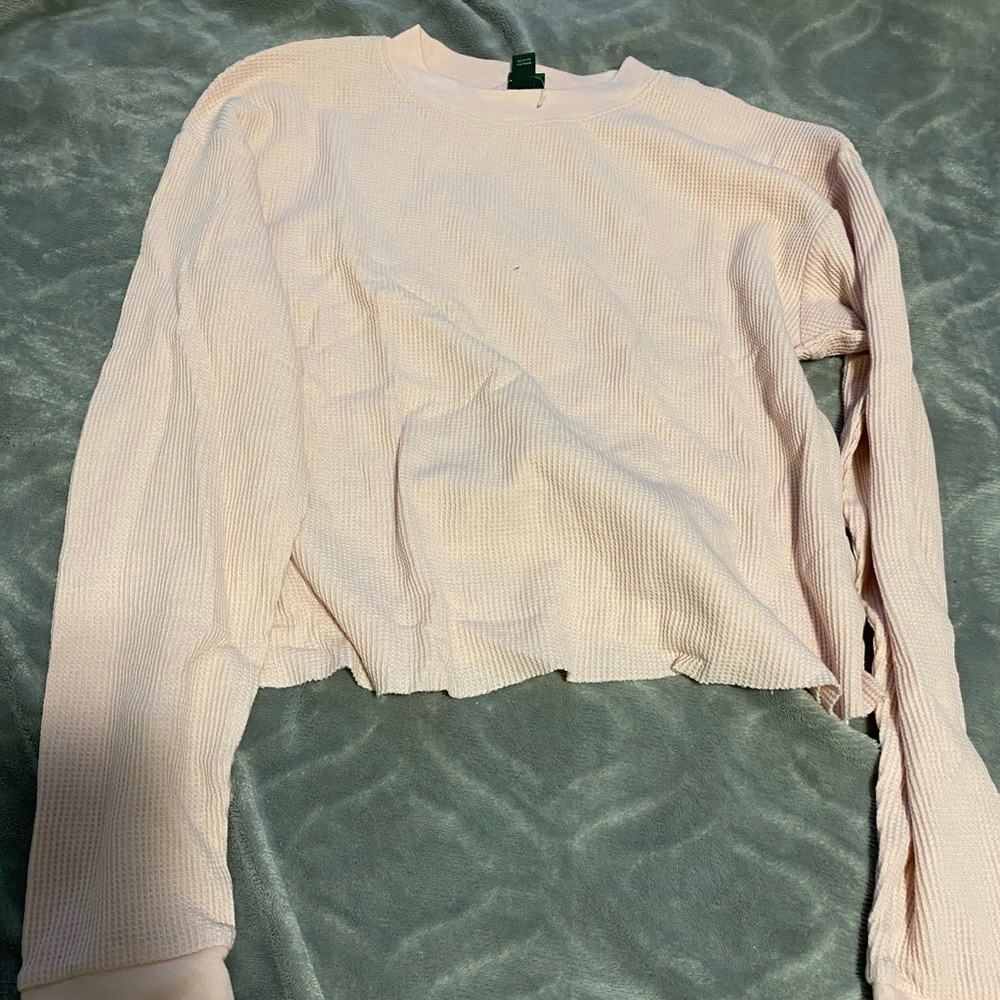 Light pink wild fable long sleeved crop